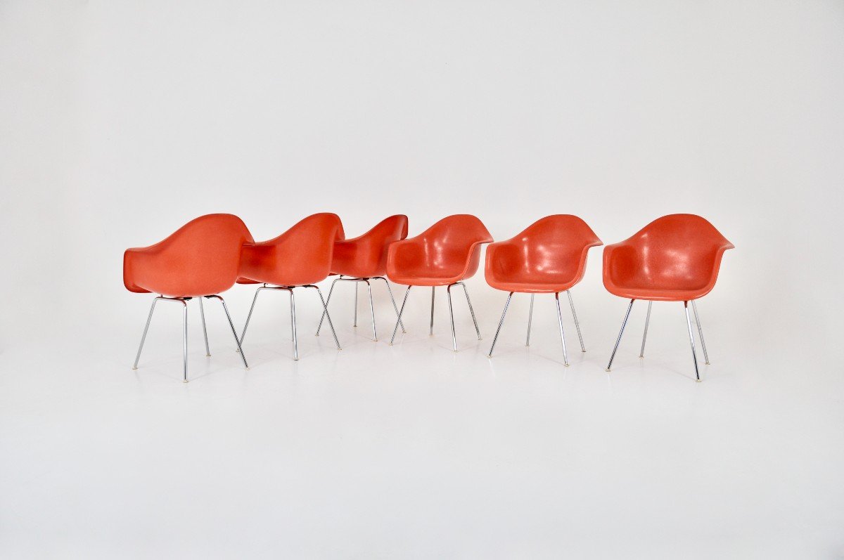 Armchair By Charles & Ray Eames For Herman Miller, 1970 Set Of 6