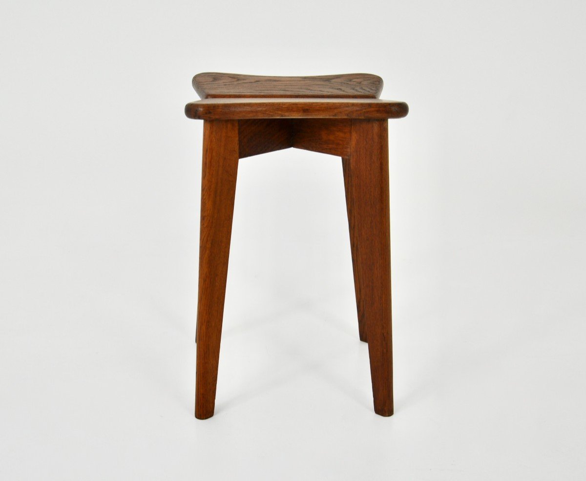 Tabouret "trèfle" Par Marcel Gascoin, 1950-photo-4