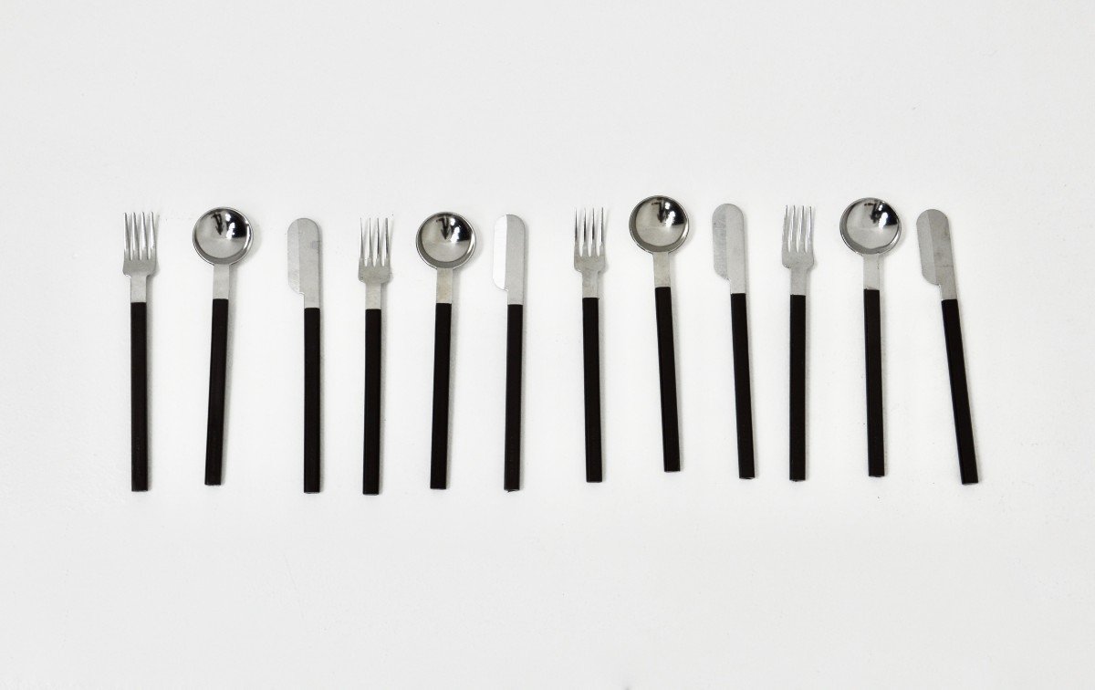 Set De Couverts Concorde Par Raymond Loewy Pour Air France, Set De 12 Pièces-photo-1