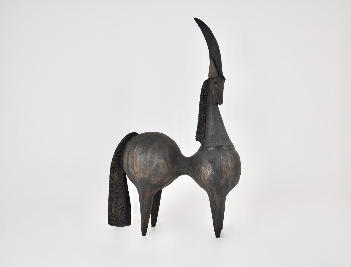 Large Ceramic Unicorn By Dominique Pouchain-photo-2