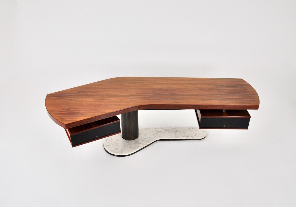 Boomerang Desk By Renzo Schirolli, 1960s-photo-3