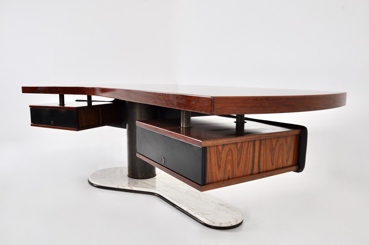 Boomerang Desk By Renzo Schirolli, 1960s-photo-4