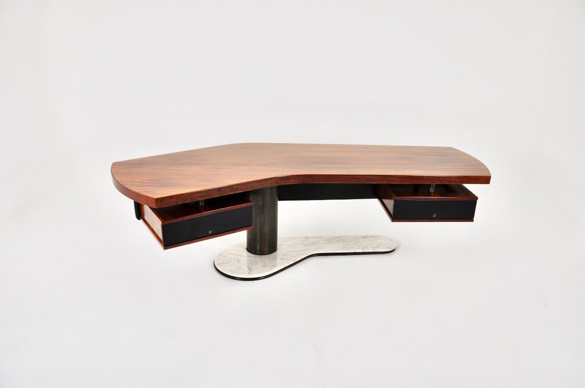 Boomerang Desk By Renzo Schirolli, 1960s-photo-1