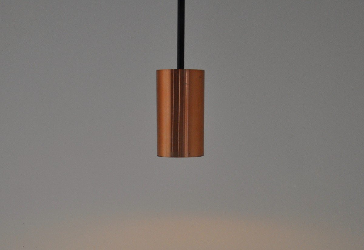 Italian Copper Pendant Lamp 1960s-photo-3