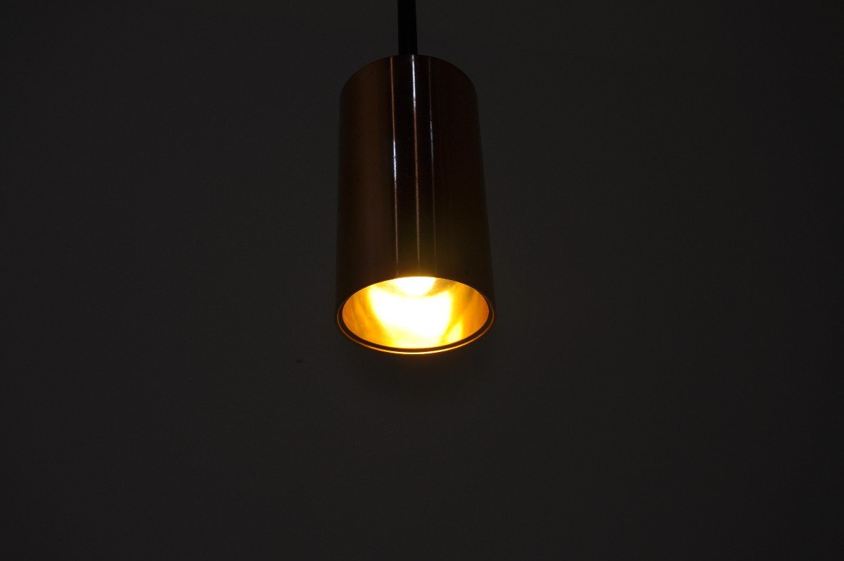 Italian Copper Pendant Lamp 1960s-photo-4