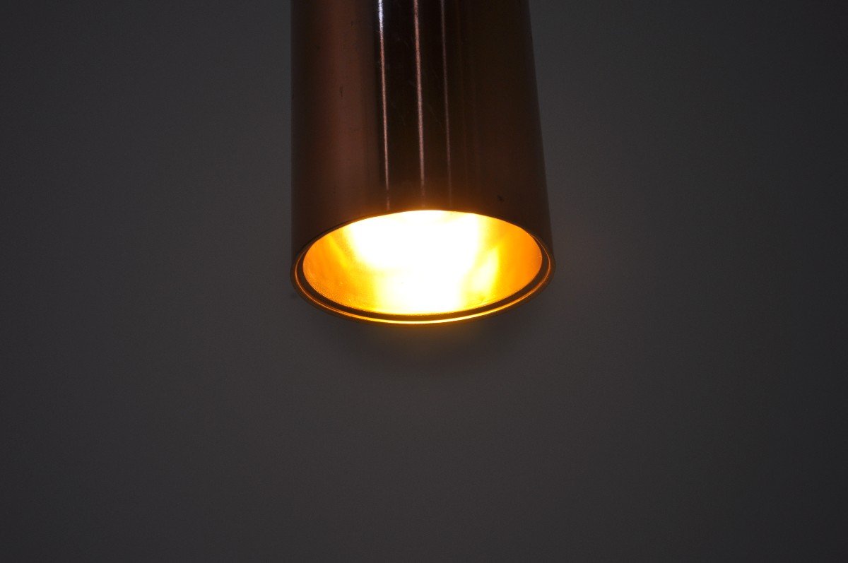 Italian Copper Pendant Lamp 1960s-photo-5