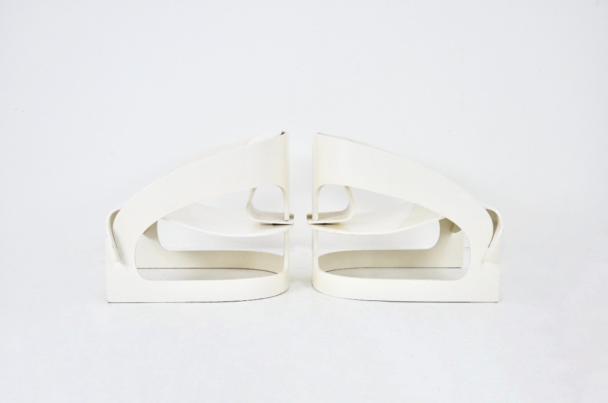 Ensemble De 2 Fauteuils Model 4801 Par Joe Colombo Pour Kartell, 1960s-photo-3