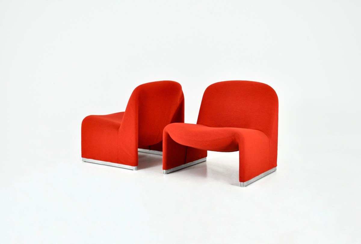 Set Of 2 Alky Armchairs By Giancarlo Piretti For Anonima Castelli, 1970s-photo-1