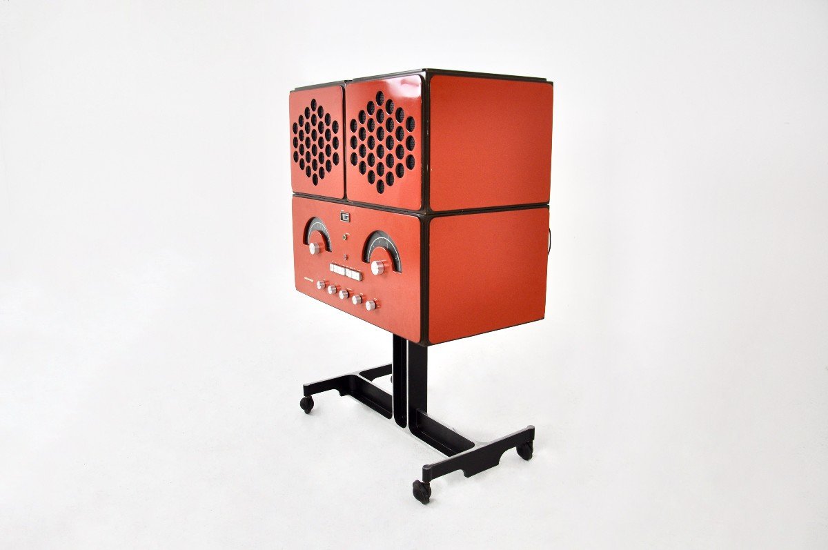 Orange Rr-126 Stereo Radio By F.lli Castiglioni For Brionvega, 1960s-photo-4