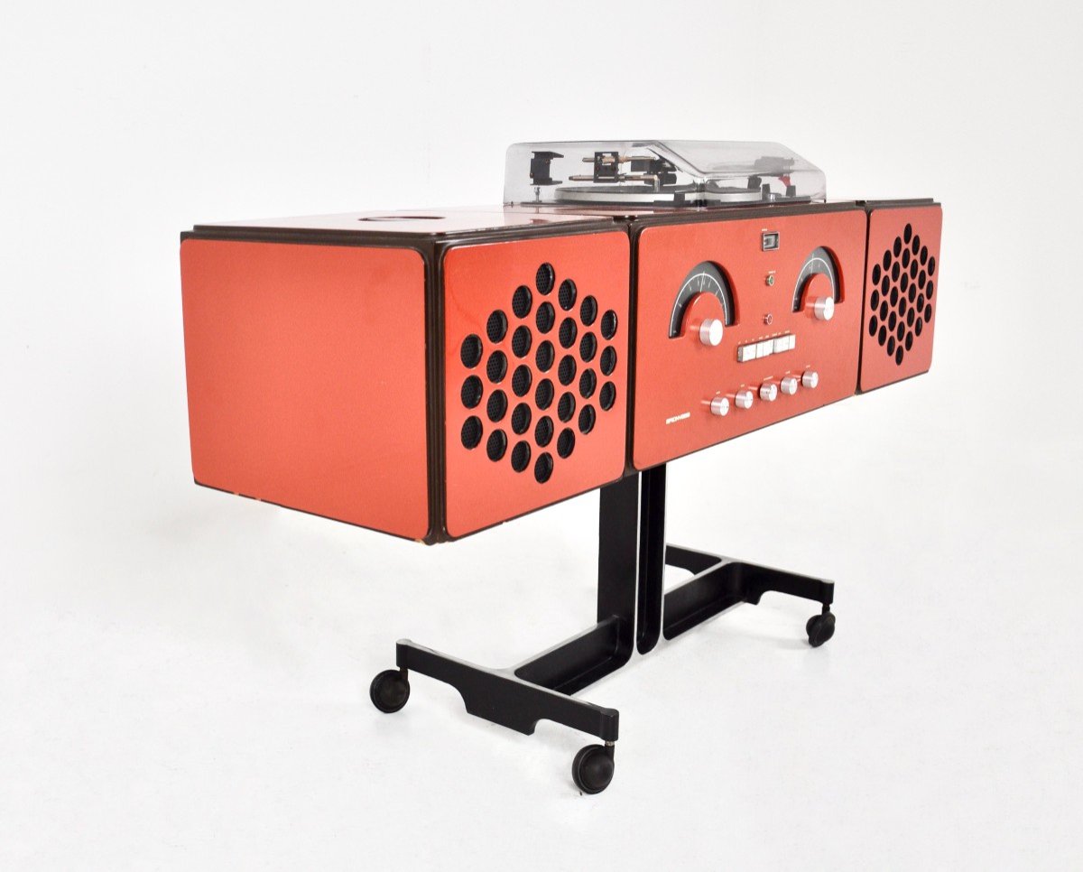 Orange Rr-126 Stereo Radio By F.lli Castiglioni For Brionvega, 1960s-photo-1