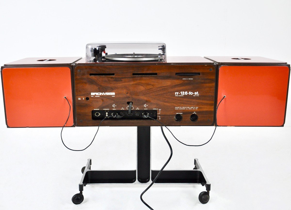 Orange Rr-126 Stereo Radio By F.lli Castiglioni For Brionvega, 1960s-photo-3