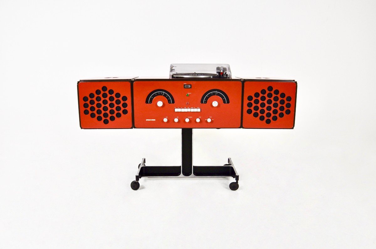 Orange Rr-126 Stereo Radio By F.lli Castiglioni For Brionvega, 1960s