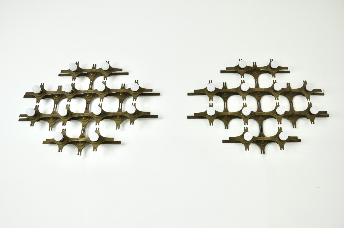 Set Of 2 Wall Lights By Fantoni, 1960s-photo-3