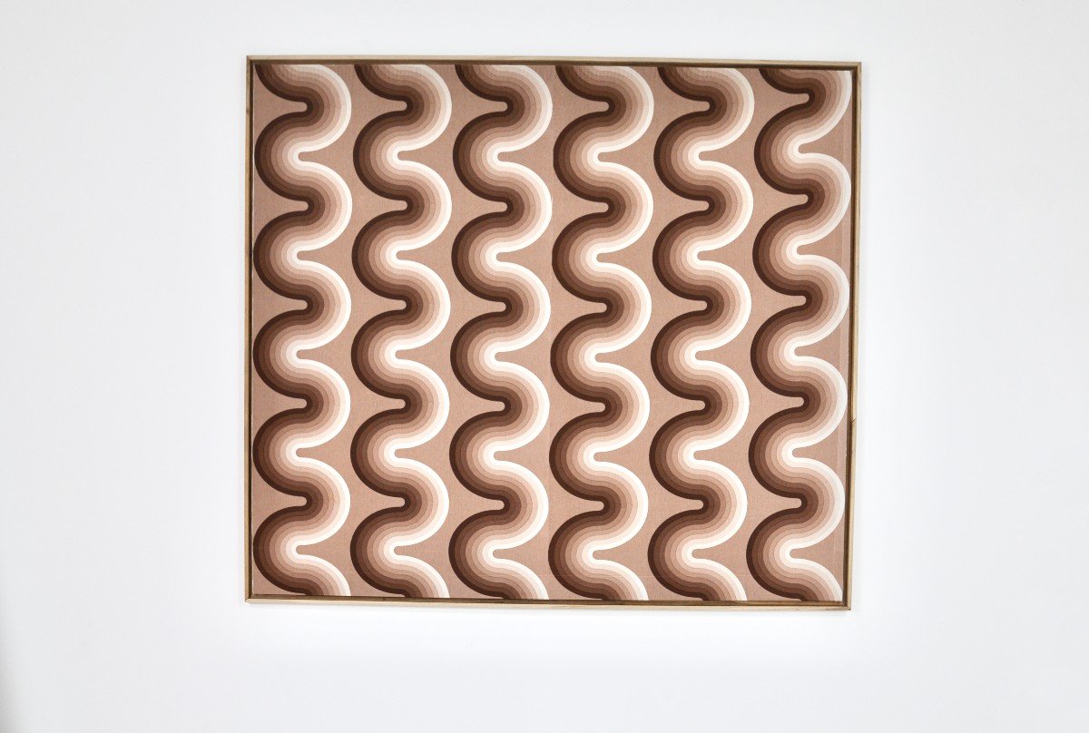 Tableau En Tissu De Verner Panton Pour Mira Spectrum, 1970s-photo-1