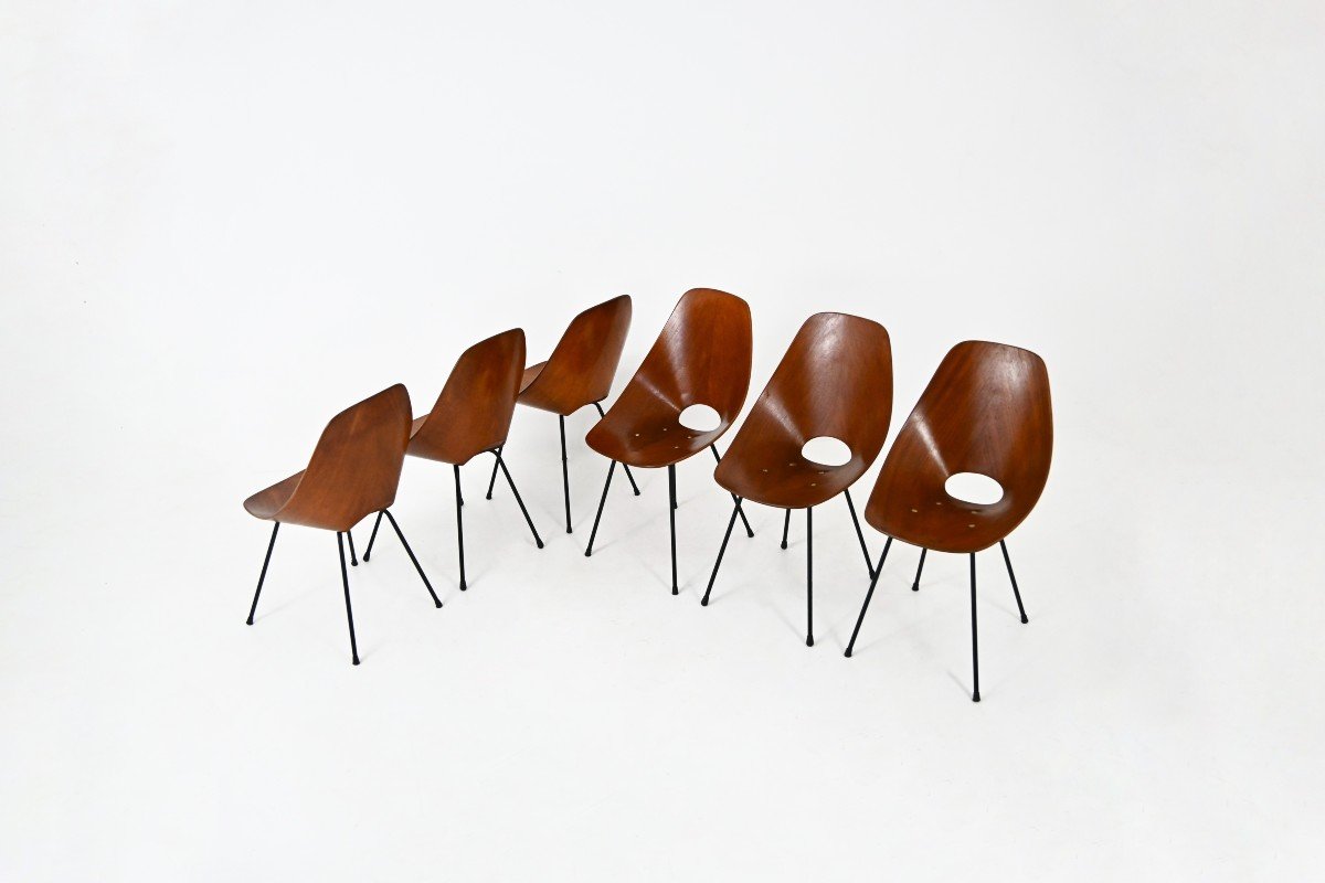 Set de 6 Chaises « Medea » Par Vittorio Nobili Pour Frattelli Tagliabue, 1950s-photo-1