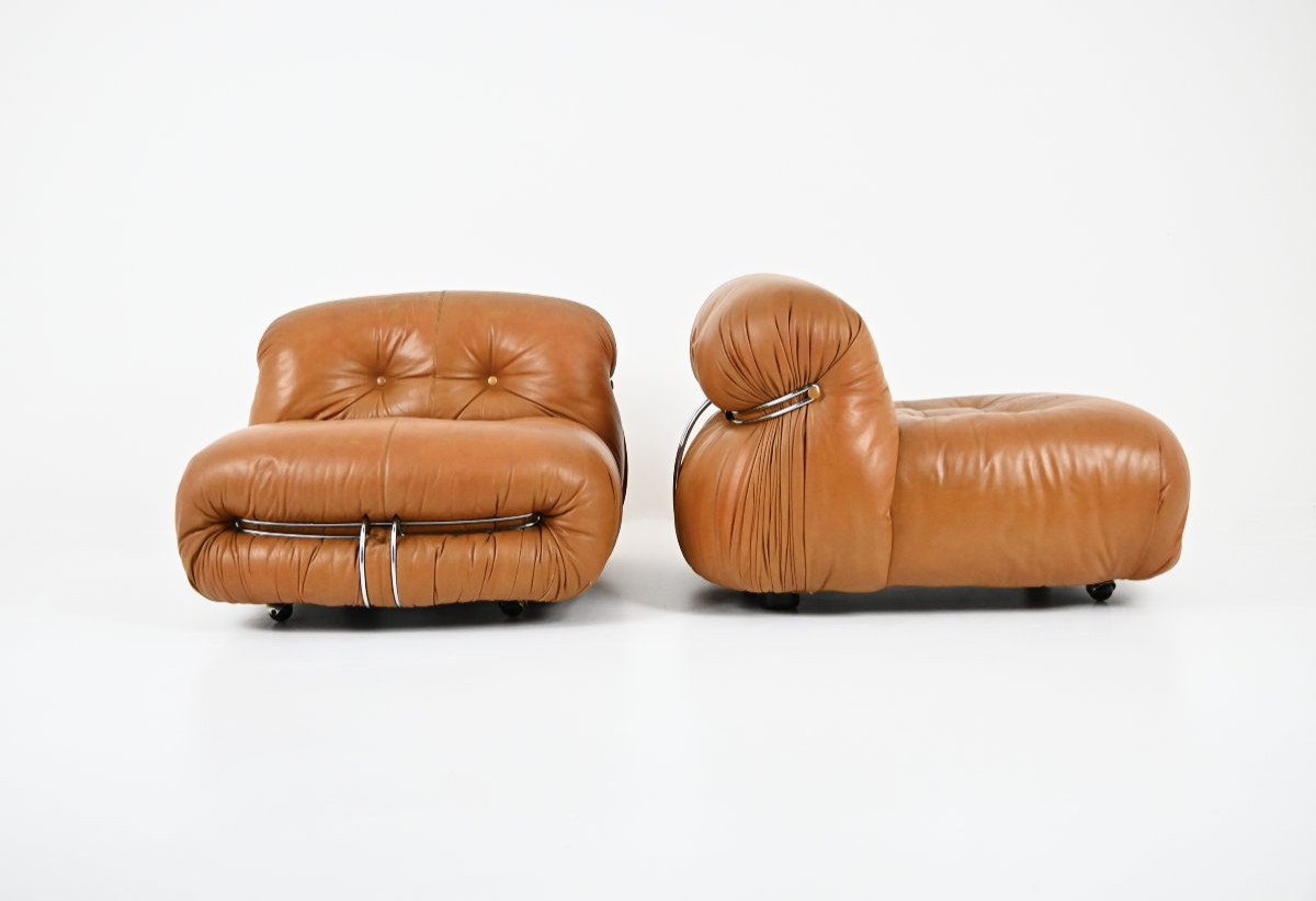 Pair Of Soriana Armchairs By Afra & Tobia Scarpa For Cassina, 1970s-photo-2