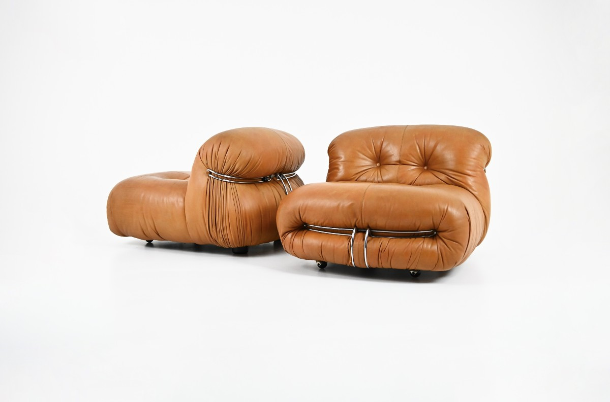 Pair Of Soriana Armchairs By Afra & Tobia Scarpa For Cassina, 1970s