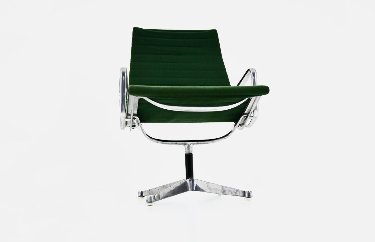 Ea124 Green Armchair By Charles And Ray Eames For Herman Miller, 1970s-photo-5