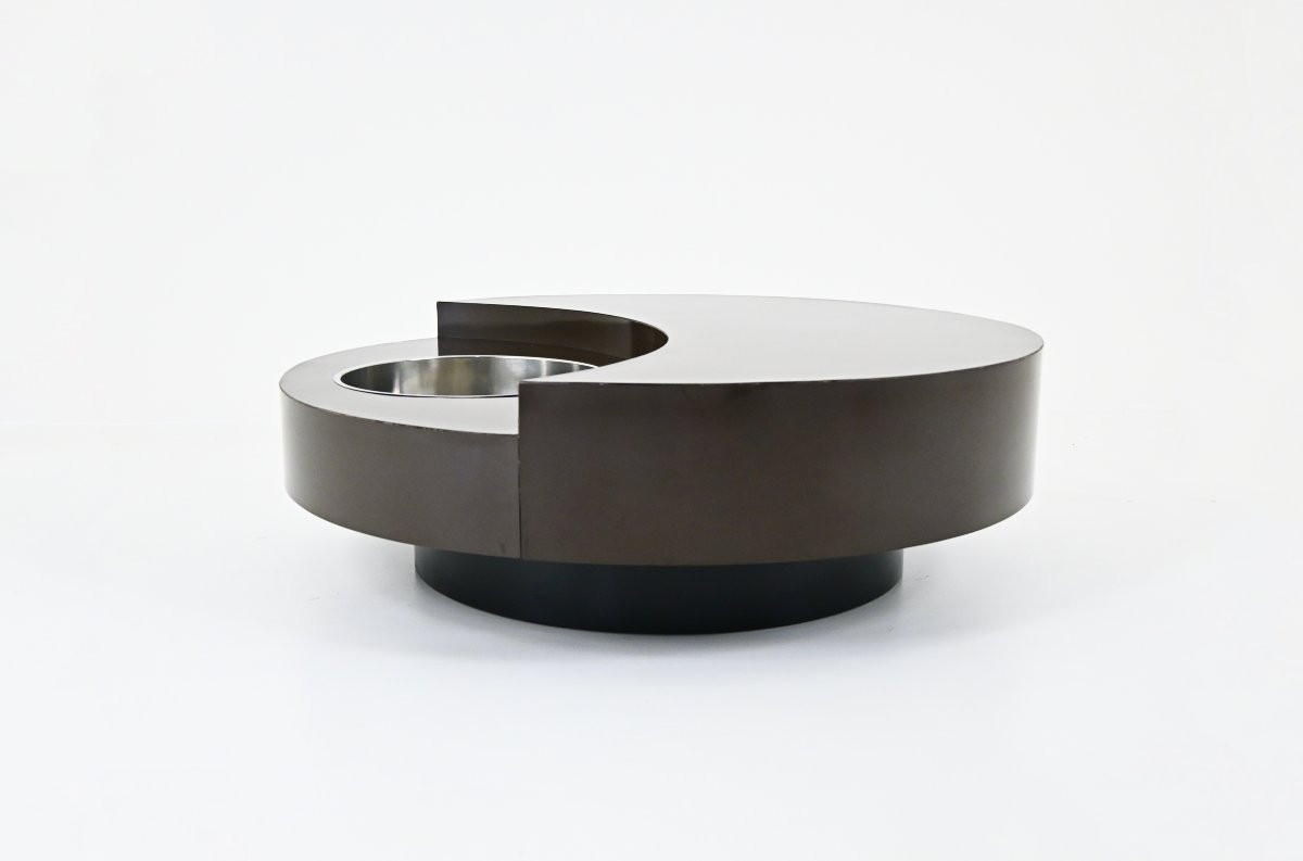 Table Basse « Tgr » Par Willy Rizzo, 1970s-photo-4