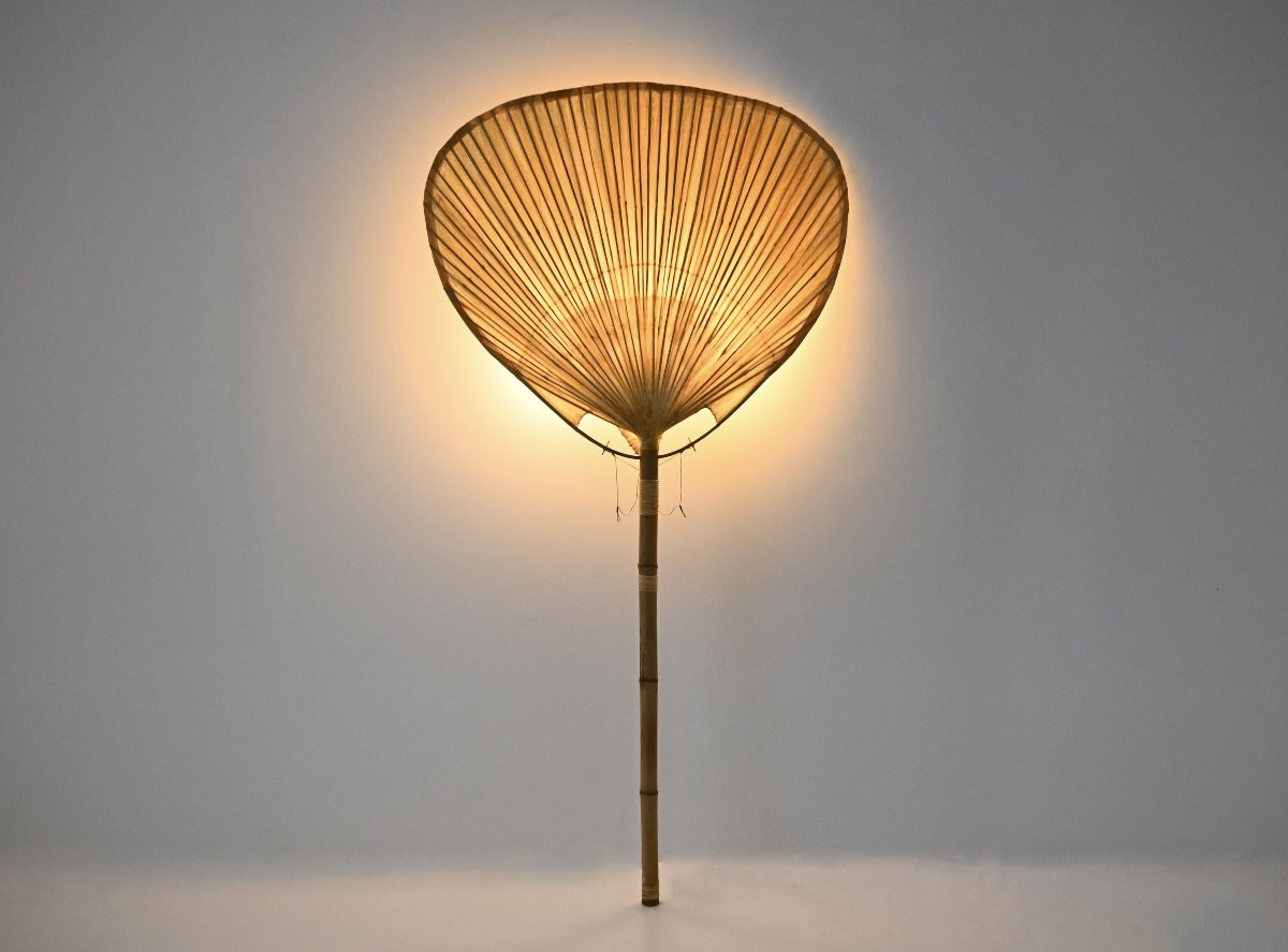 Uchiwa Floor Lamp By Ingo Maurer For Design M, 1970s-photo-2
