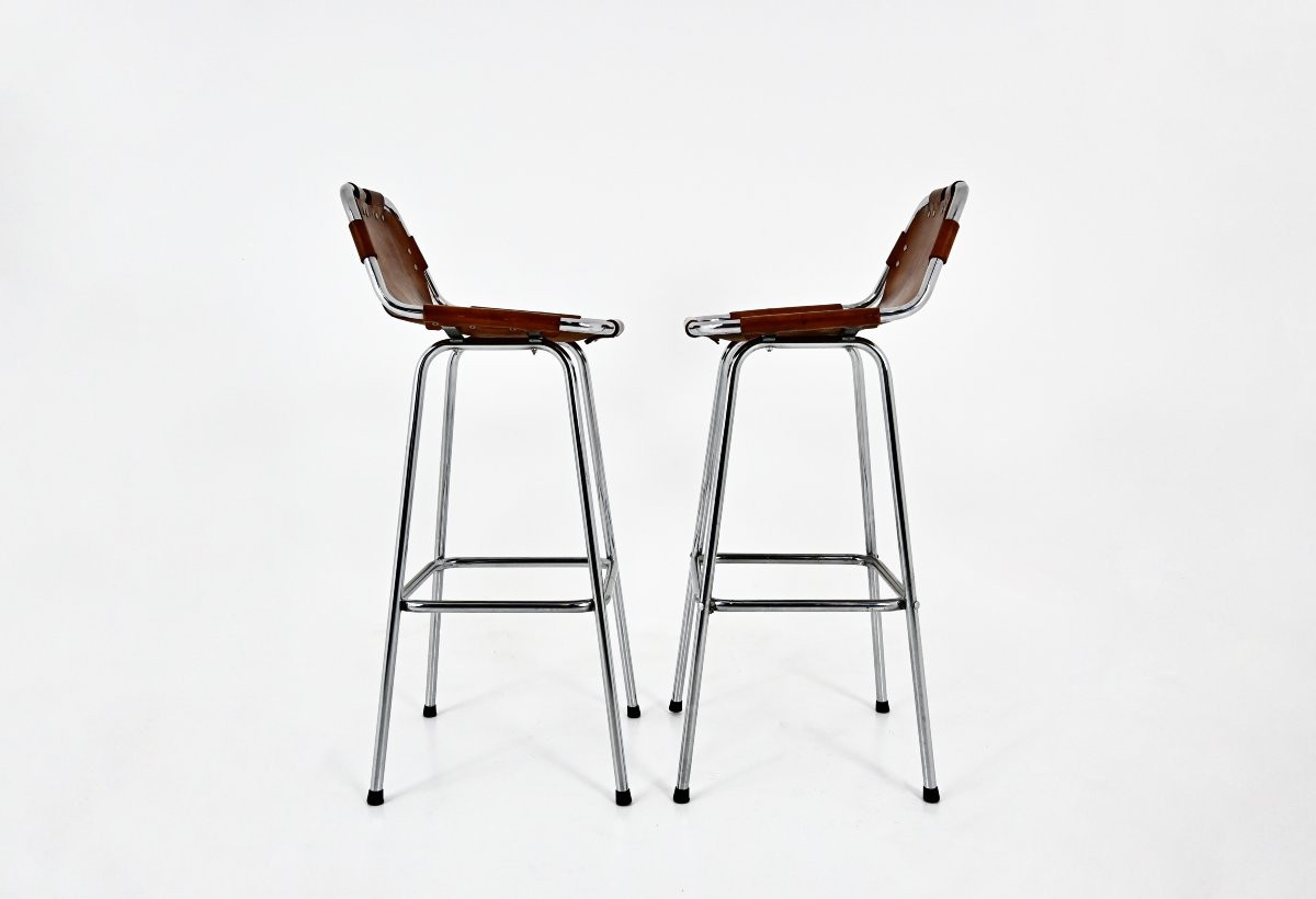 Set Of 2 Les Arcs Stools By Charlotte Perriand, 1960s-photo-4
