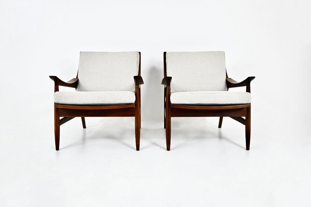 Pair Of Scandinavian Armchairs, 1960s -photo-2