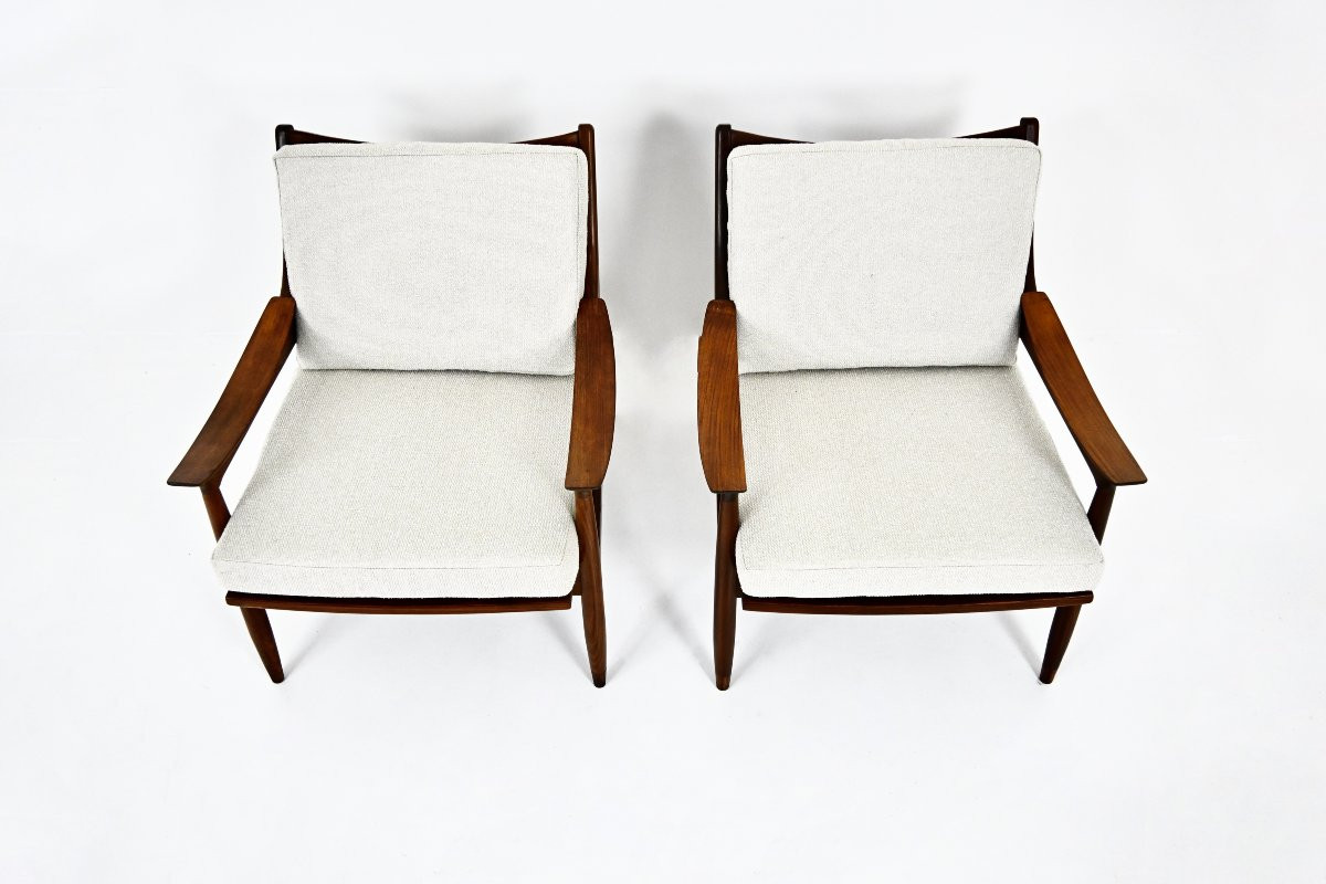 Pair Of Scandinavian Armchairs, 1960s -photo-4
