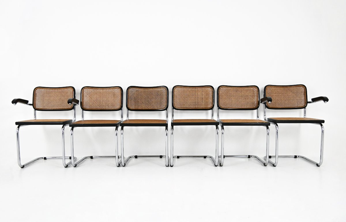 Set de 6 Chaises de salle à manger Style B32 par Marcel Breuer-photo-2