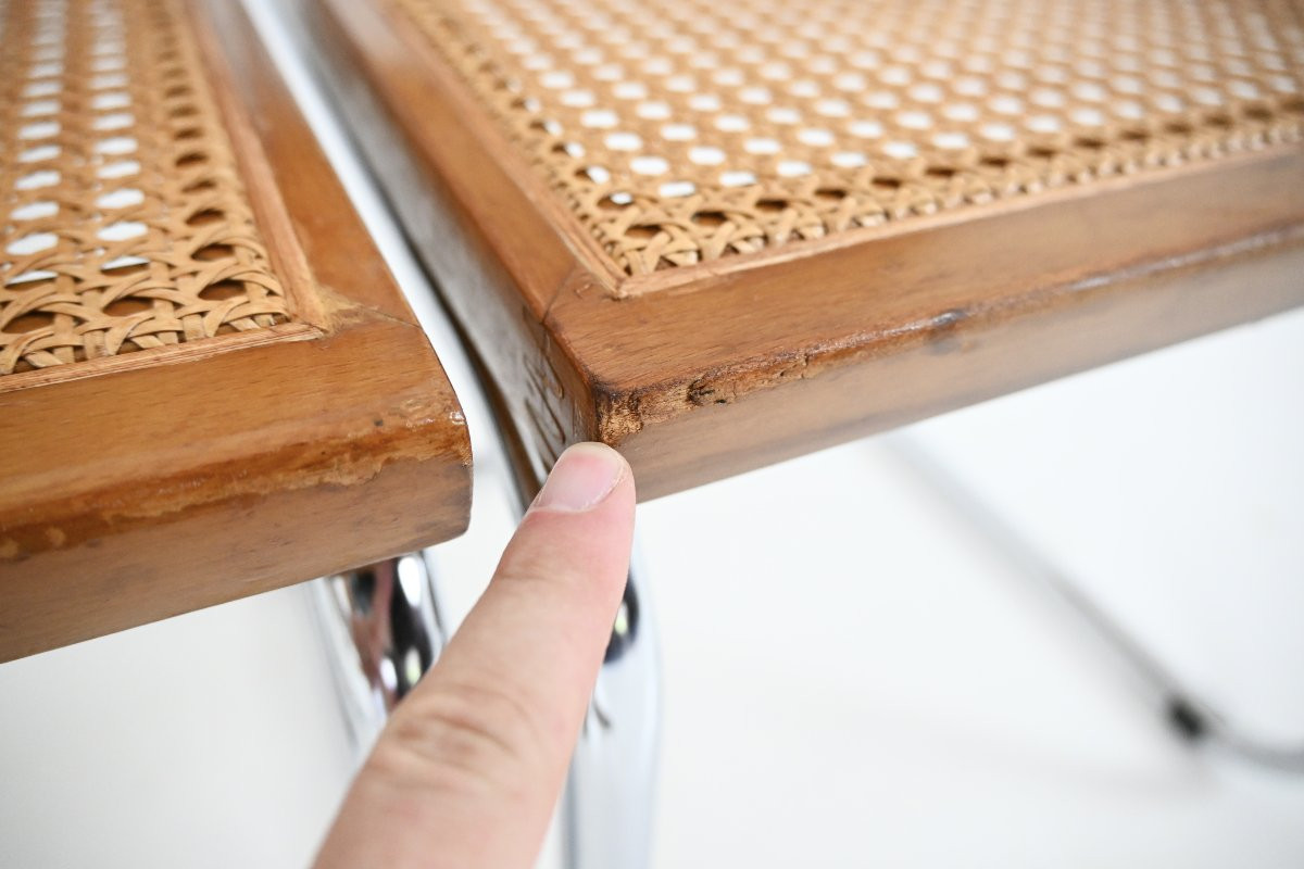 Set de 6 Chaises de salle à manger Style B32 par Marcel Breuer, -photo-6