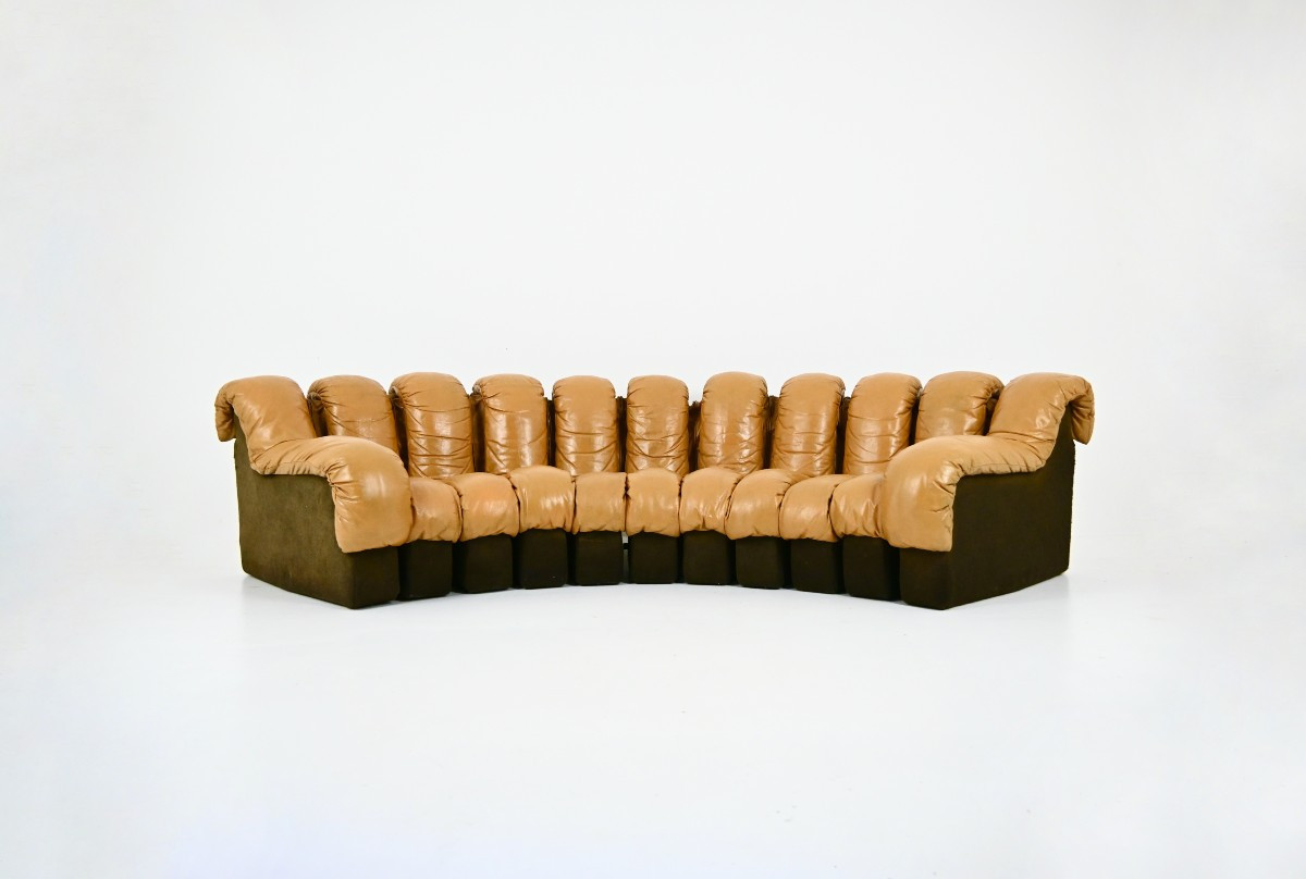 Canapé modulable DS-600 par Berger, Peduzzi, Vogt & Ulrich pour De Sede, 1970s