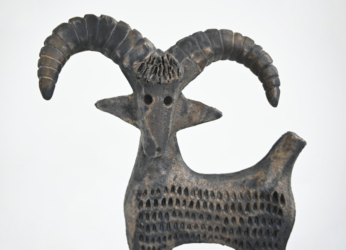 Ceramic Goat By Dominique Pouchain-photo-2