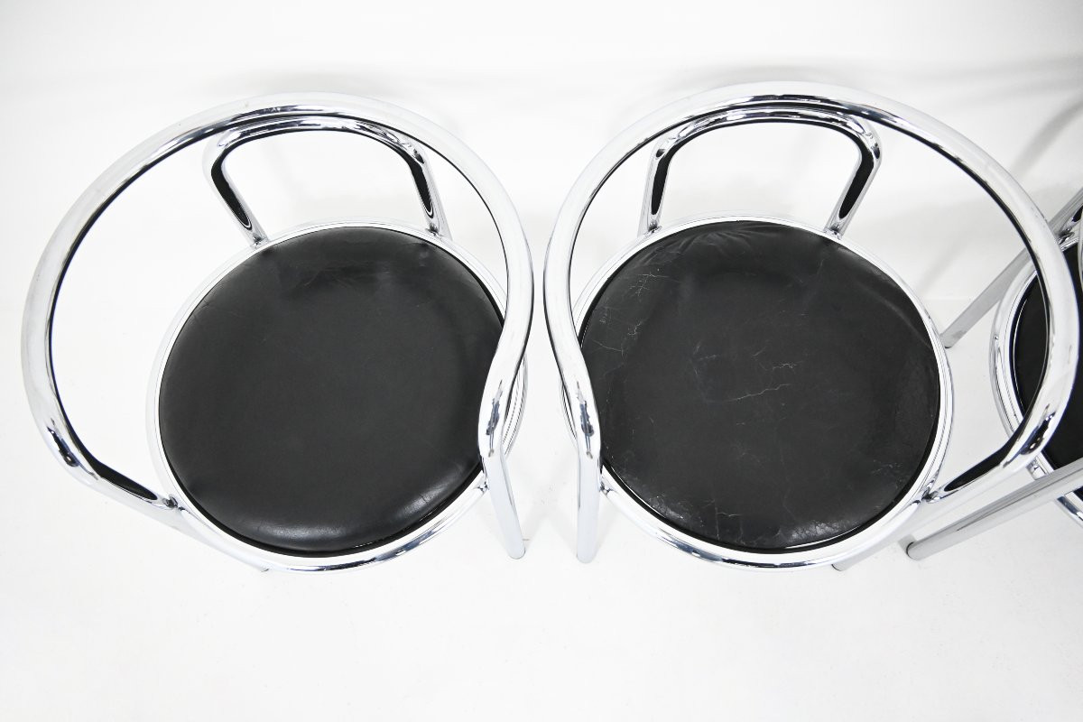 Set Of 4 “locus Solus” Chairs By Gae Aulenti For Poltronova, 1960s-photo-4