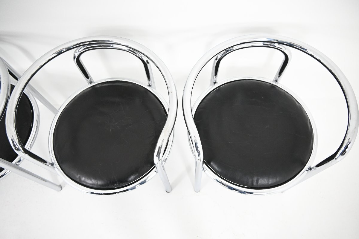 Set Of 4 “locus Solus” Chairs By Gae Aulenti For Poltronova, 1960s-photo-5