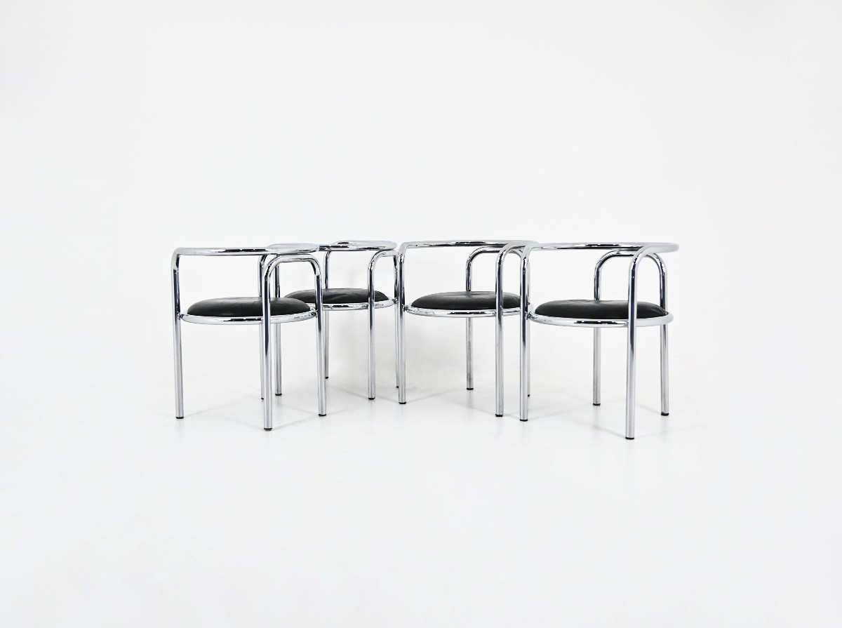 Set Of 4 “locus Solus” Chairs By Gae Aulenti For Poltronova, 1960s