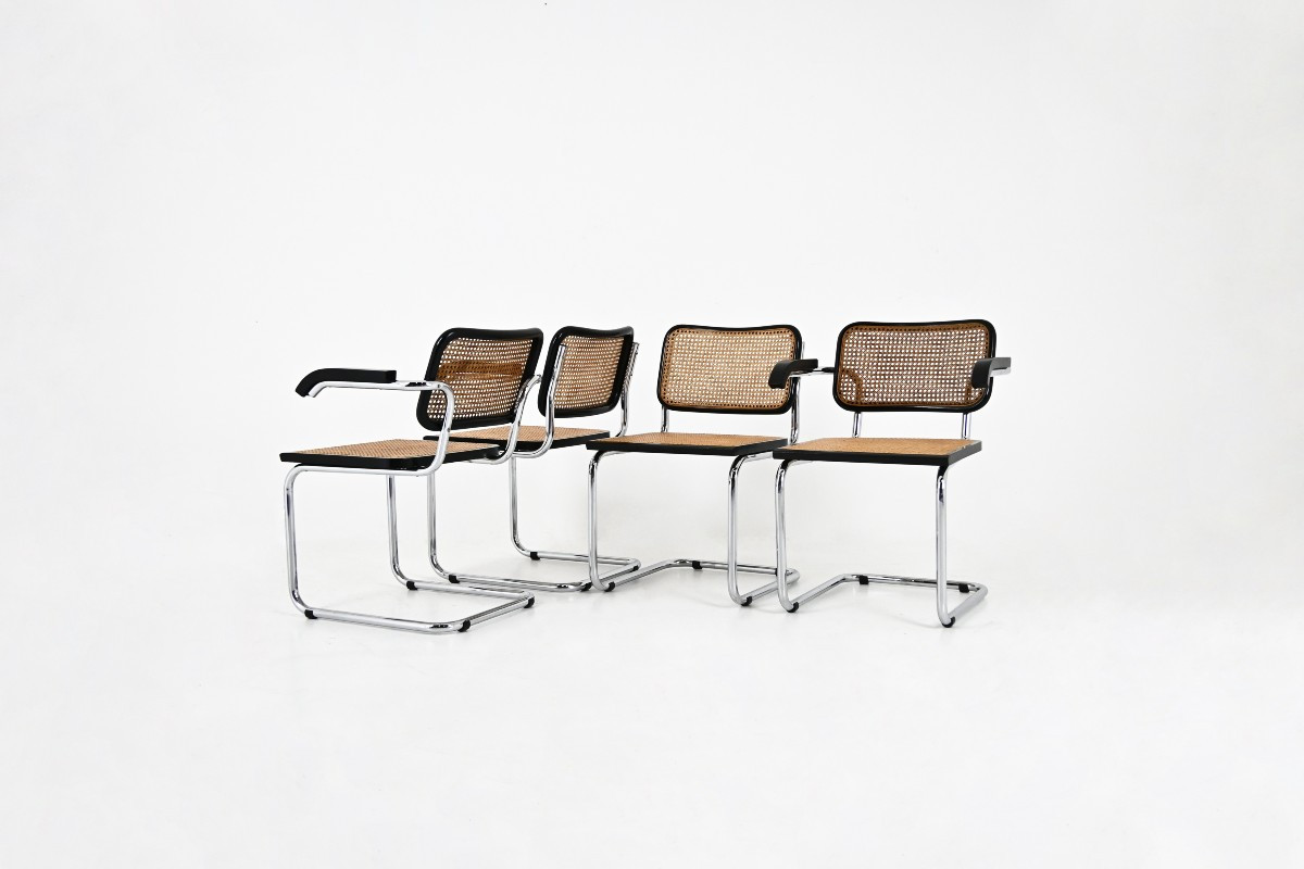Set de 4 Chaises Style B32 par Marcel Breuer
