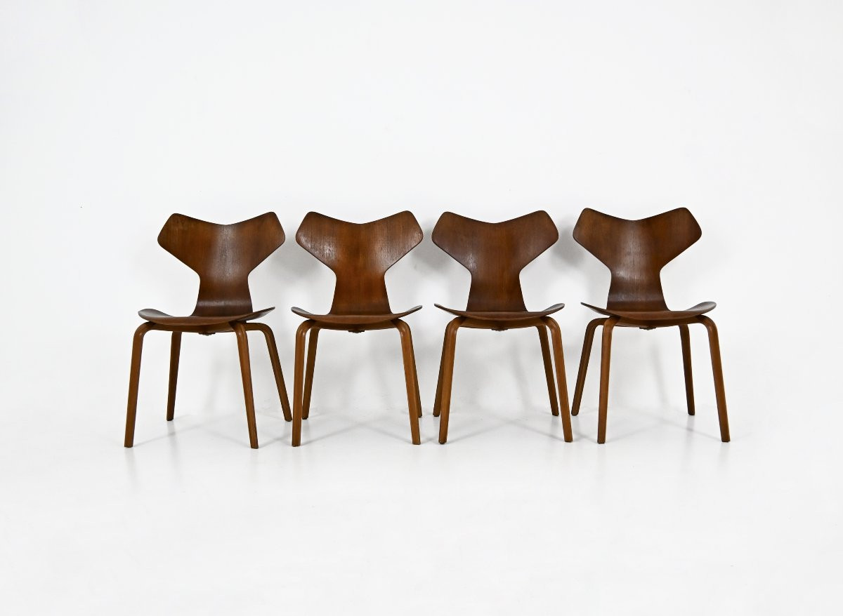 Dining Room Set By Arne Jacobsen For Fritz Hansen, 1950s-photo-1