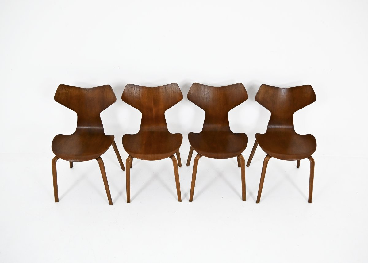 Dining Room Set By Arne Jacobsen For Fritz Hansen, 1950s-photo-2