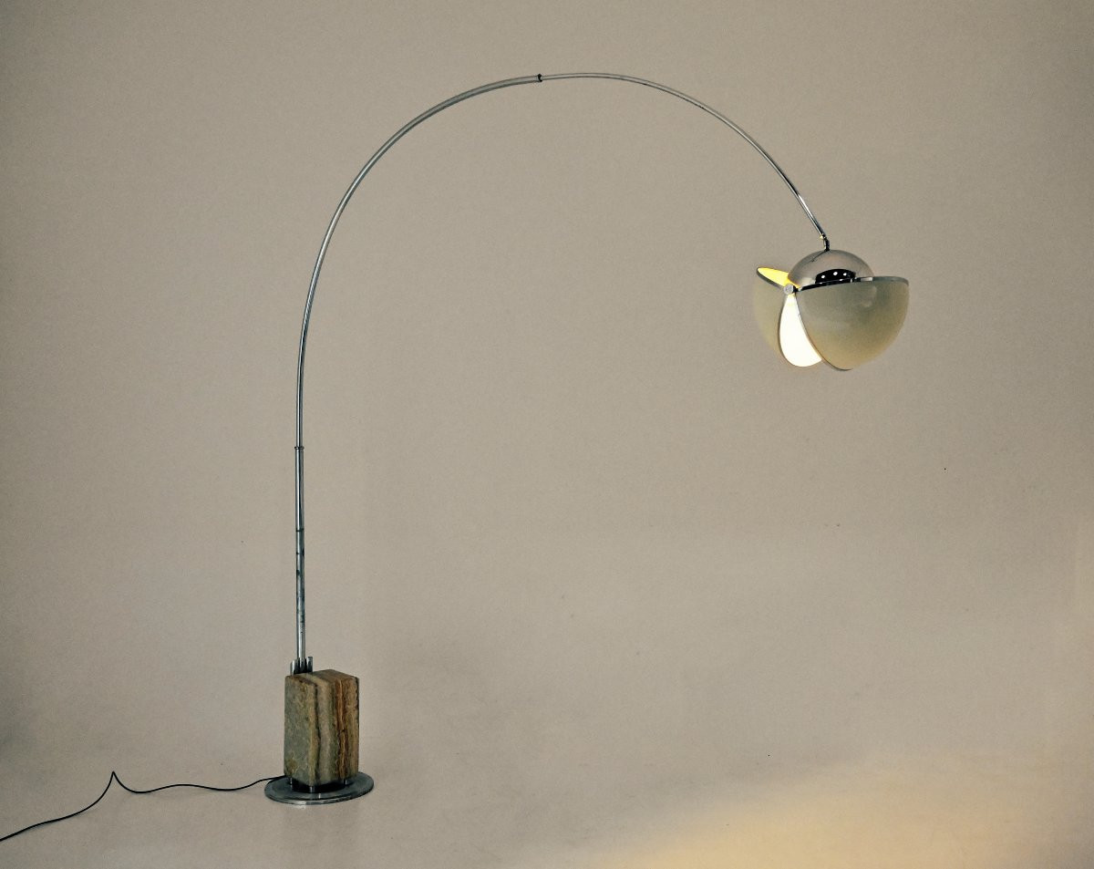Arco "pac-man" Floor Lamp By Superstudio For Poltronova, 1970s-photo-2