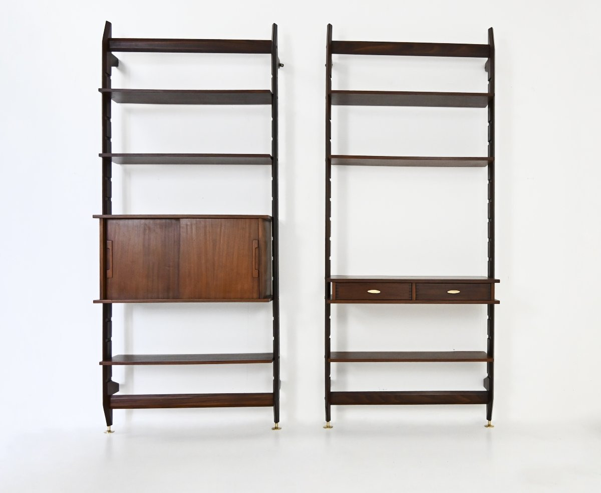 Ensemble de 2 Bibliothèques Italiennes années 1960-photo-2