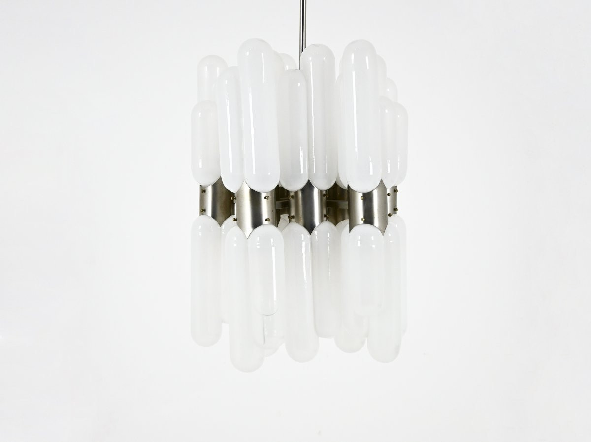 “torpedo” Chandelier By Carlo Nason For Mazzega, 1960s-photo-4