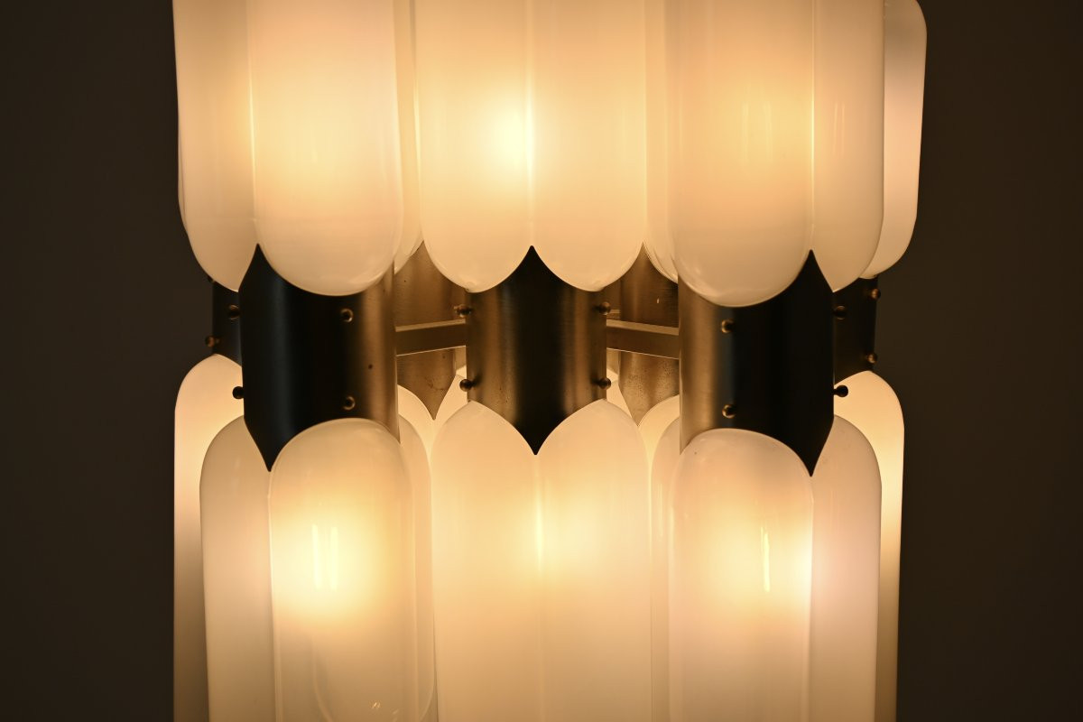 “torpedo” Chandelier By Carlo Nason For Mazzega, 1960s-photo-3