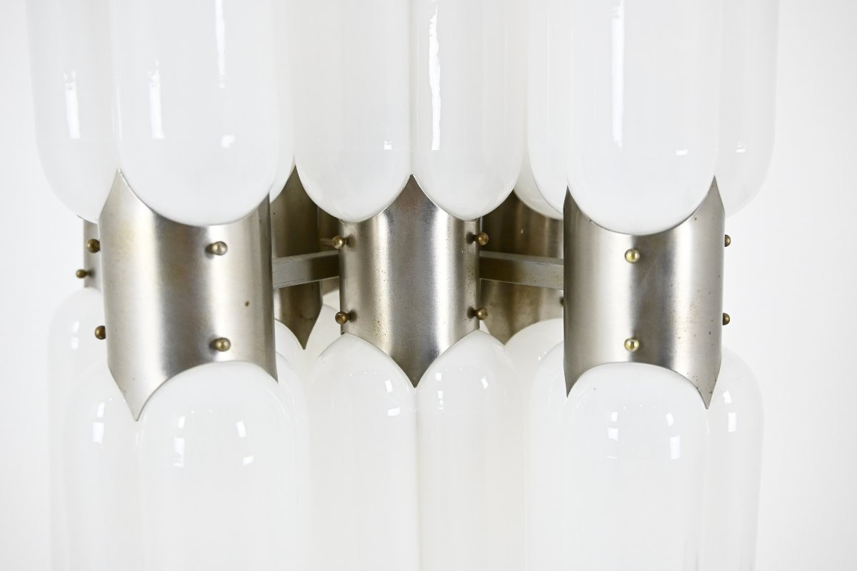 “torpedo” Chandelier By Carlo Nason For Mazzega, 1960s-photo-4