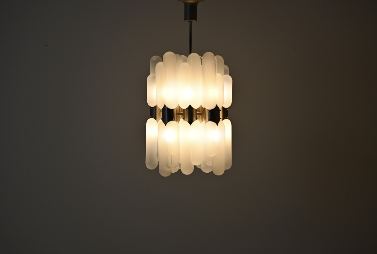 “torpedo” Chandelier By Carlo Nason For Mazzega, 1960s