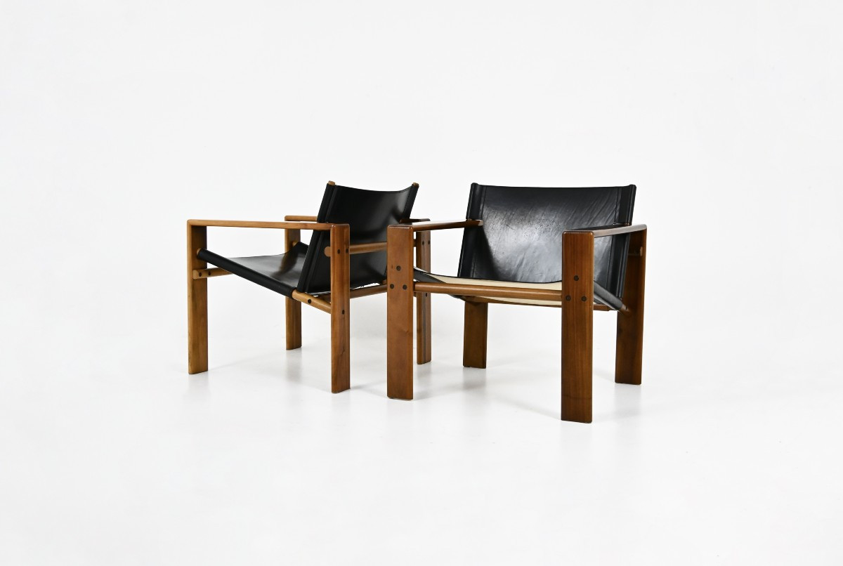 Pair Of “laser” Armchairs By Tarcisio Colzani For Mobil Girgi, 1970s