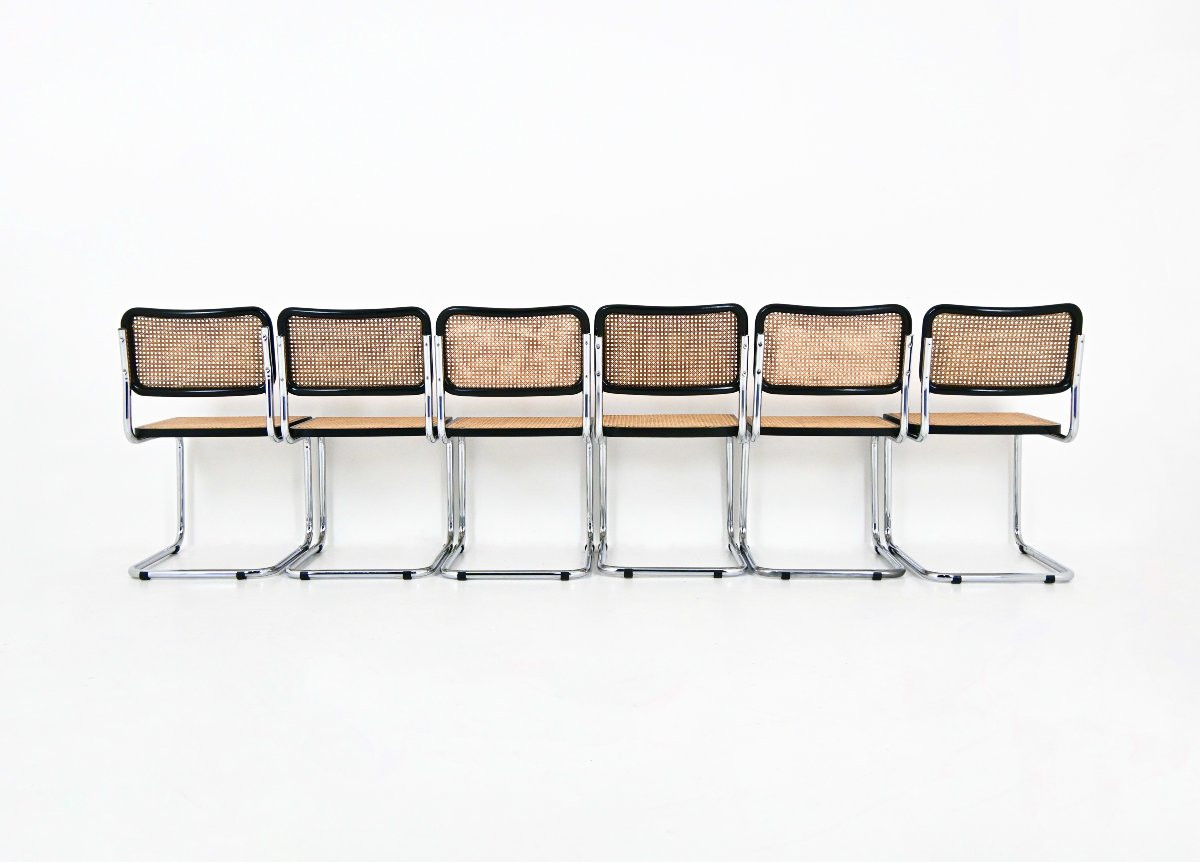 Ensemble de 6 Chaises Style B32 par Marcel Breuer-photo-3