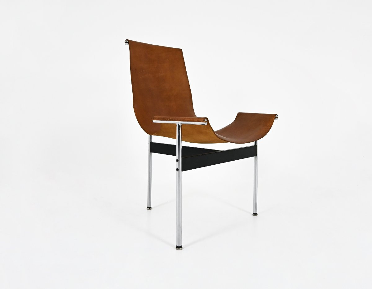 Ensemble de 6 Modèle 3LC T Chair par William Katavolos pour Laverne International, 1952,-photo-6
