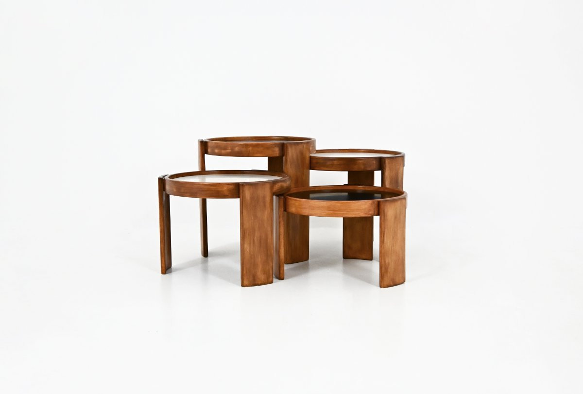 Ensemble de 4 Tables gigognes modèle 780 par Gianfranco Frattini pour Cassina, 1960-photo-2