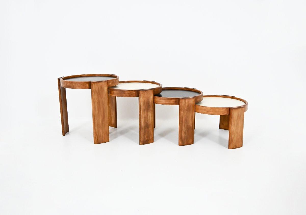 Ensemble de 4 Tables gigognes modèle 780 par Gianfranco Frattini pour Cassina, 1960-photo-1