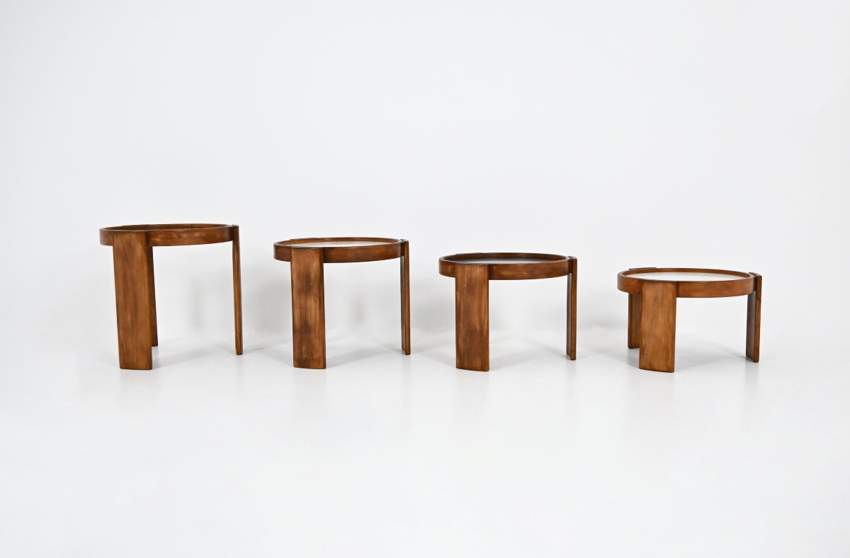 Ensemble de 4 Tables gigognes modèle 780 par Gianfranco Frattini pour Cassina, 1960-photo-2