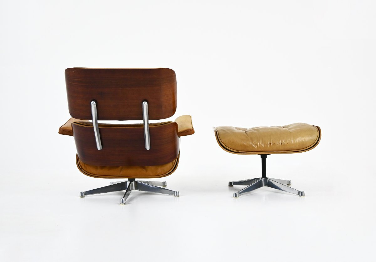 Armchair And Footstool By Charles & Ray Eames For Herman Miller, 1970s-photo-3